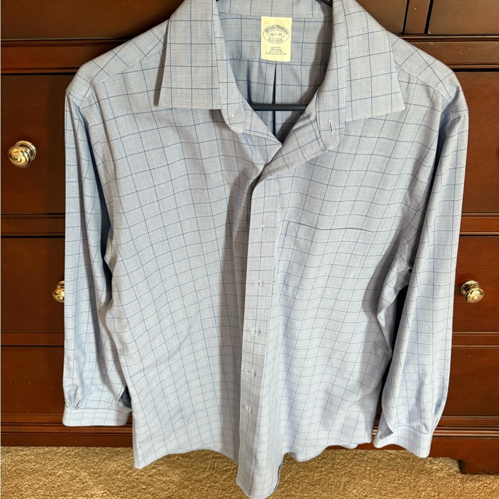 Brooks Brothers Blue Dress Shirt Classic Style